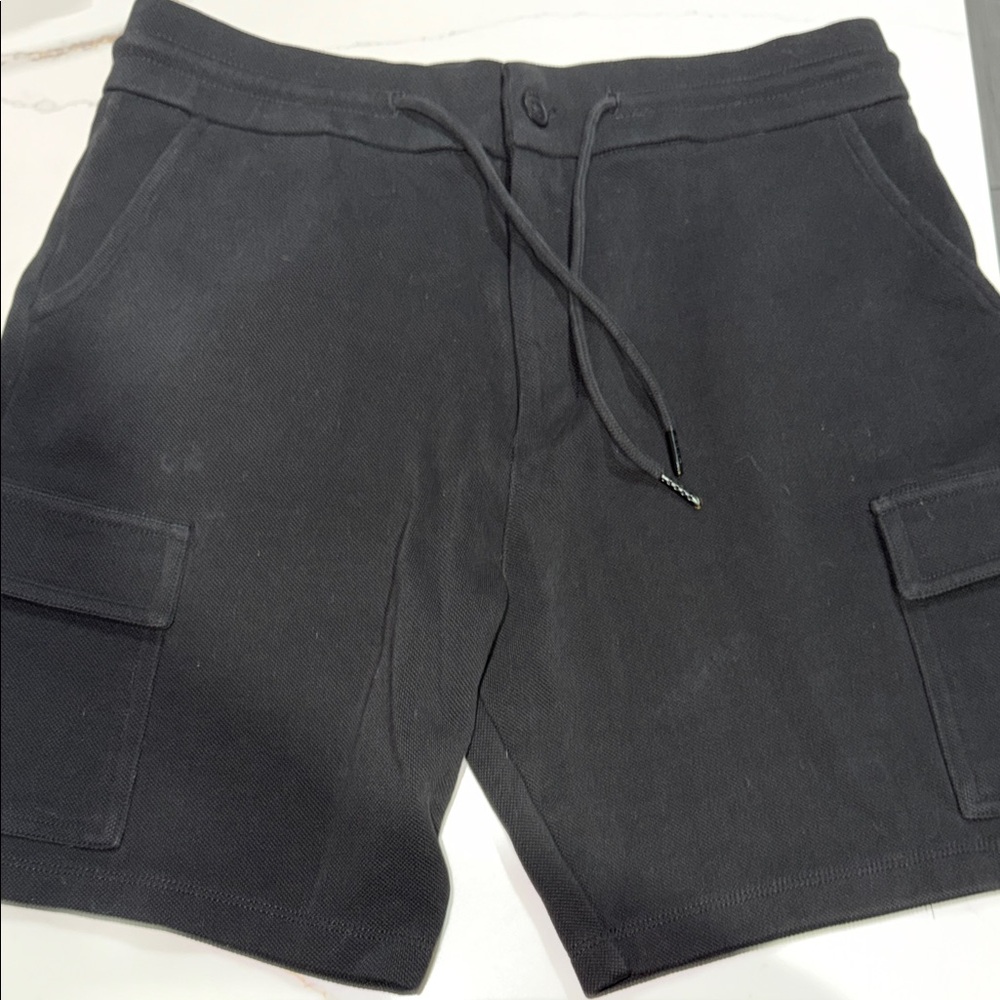 Zara Men's Black Cargo Shorts